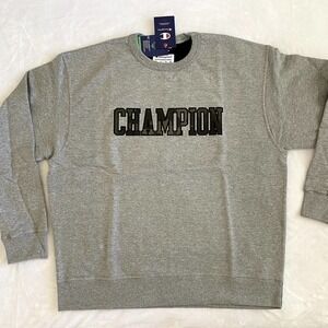 Nwt | Champion | Men's Powerblend Crewneck Sweatshirt | Light Gray | Size: XL
